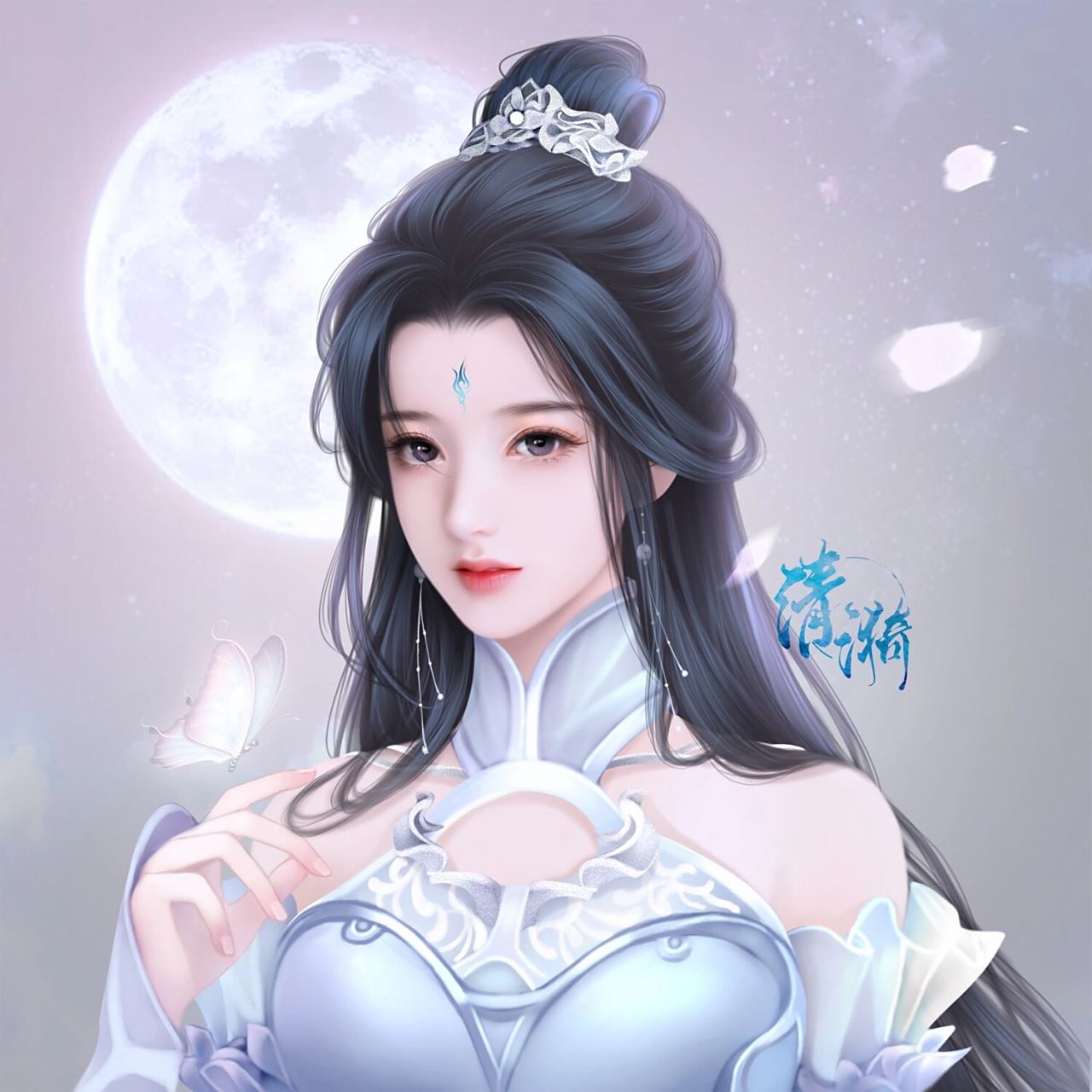 给客户画的完美世界里的清漪同人头像 给客户画的完美世界里的清漪