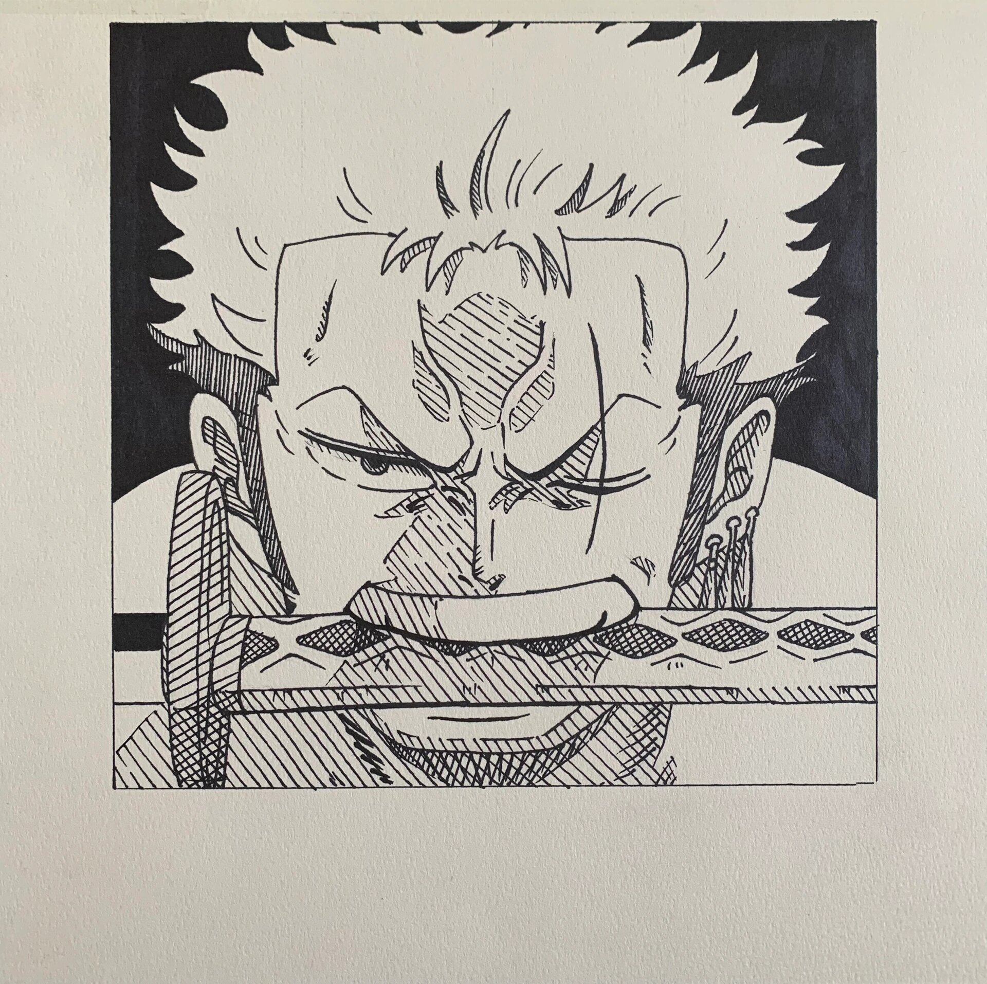 海贼王索隆手绘过程