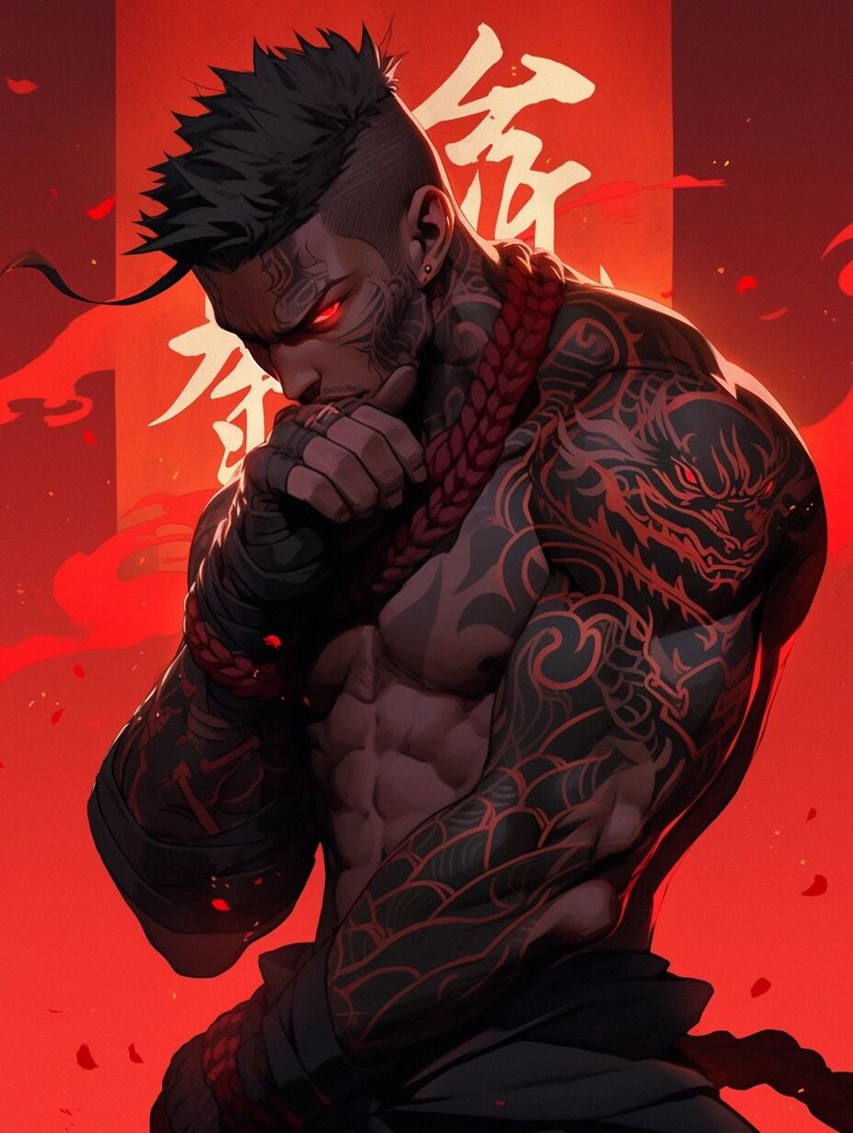 红黑风格,纹身肌肉猛男,第三期