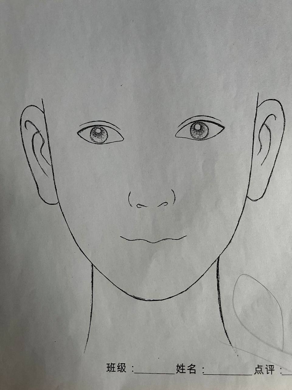 化妆素描——美人图 在学校学习化妆,素描的就最后一节课就是化美人图