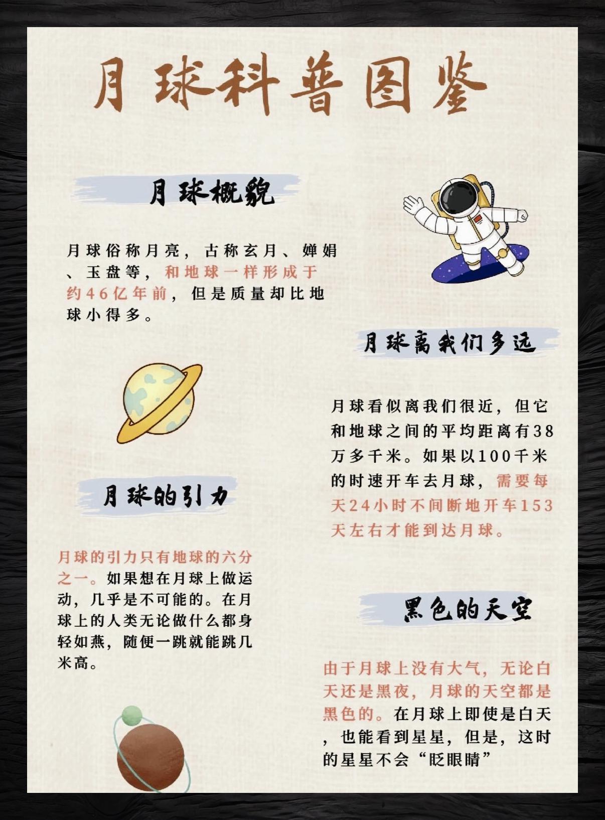 月球知识简明图解