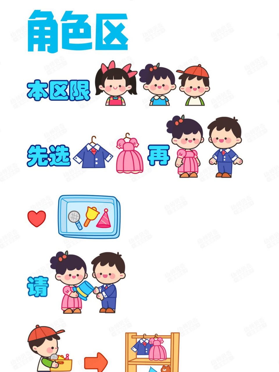 小班进区规则牌,可直接打印 适合小班年龄 #幼儿园小班区域规则