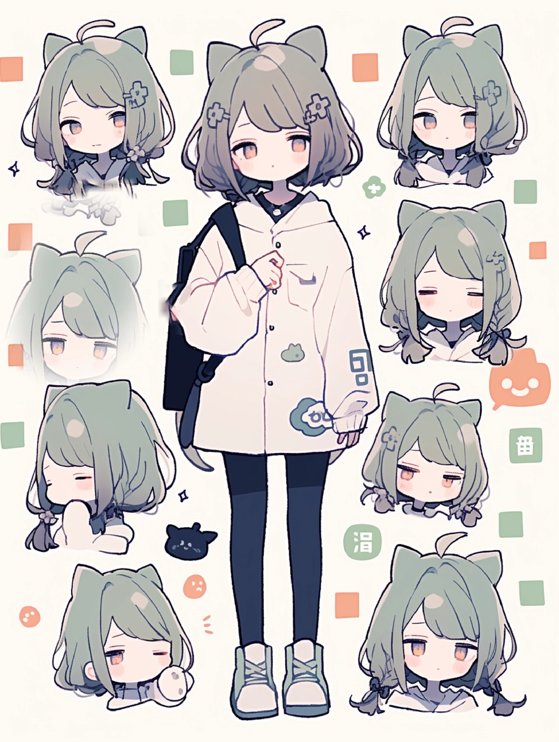 可爱人物贴纸之100