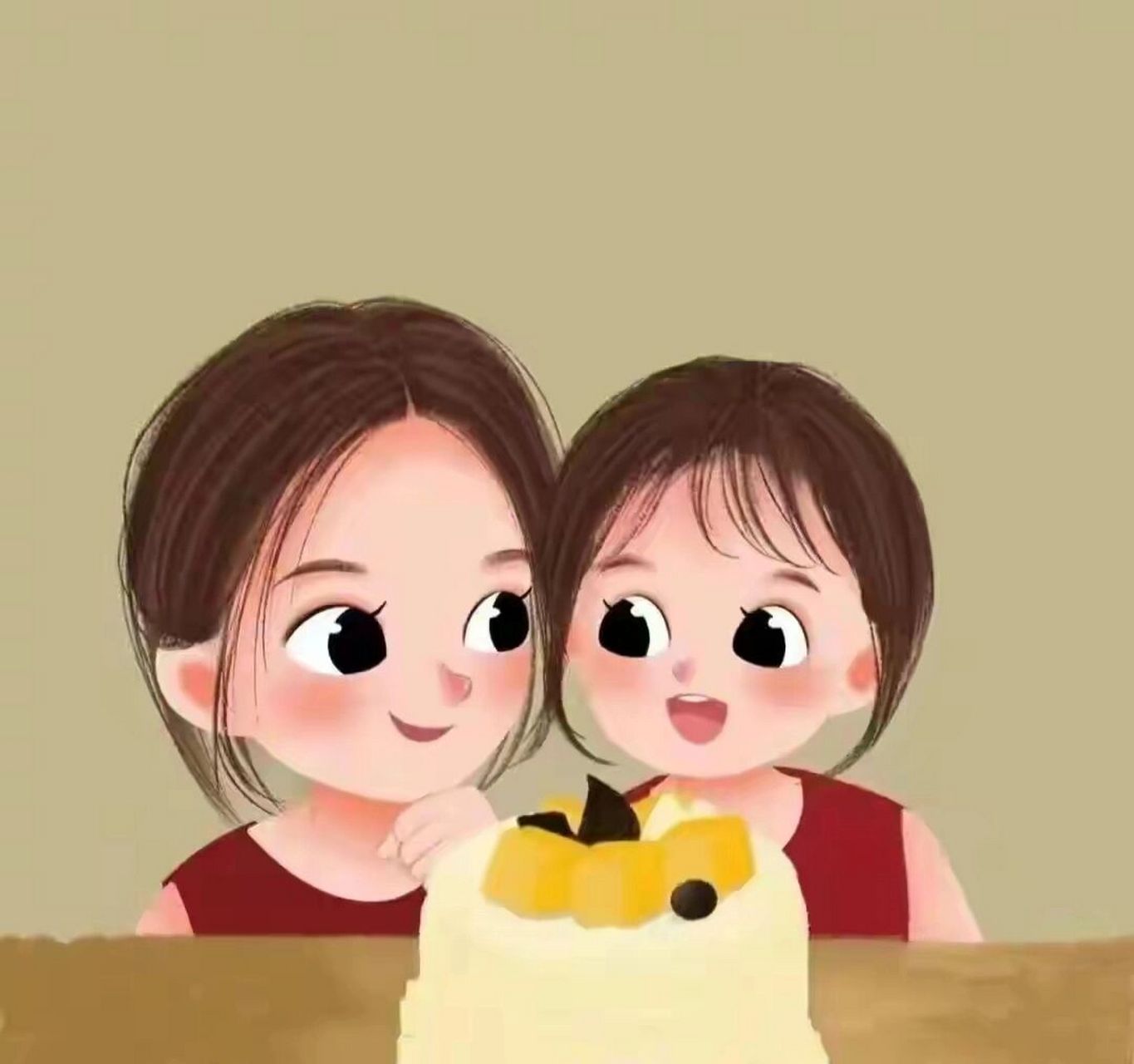 亲子妈妈头像(二) 妈妈也曾是个小女孩,怕黑怕虫子,也会掉眼泪,笨手笨