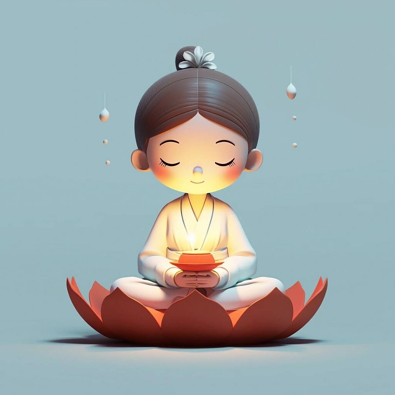 荷气生财|可爱佛系头像