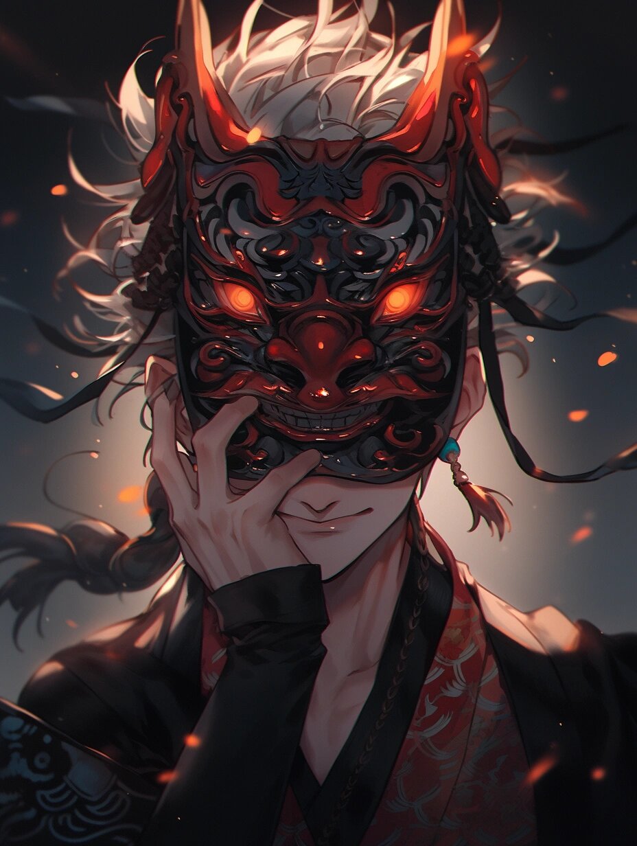 中国风国潮面具人物壁纸