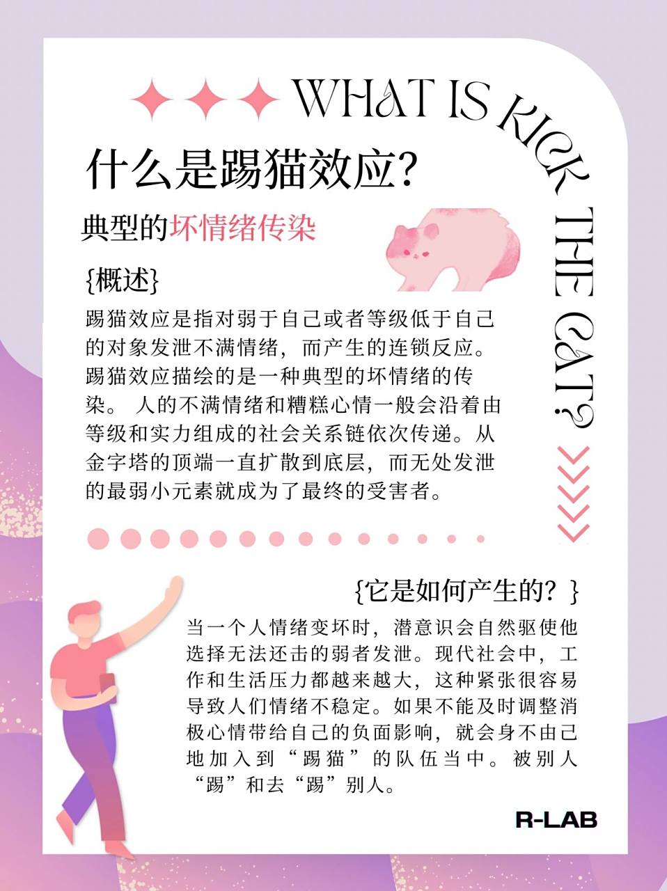 踢猫效应是指对弱于自己或者等级低于自己的对象发泄不满情绪,而产生