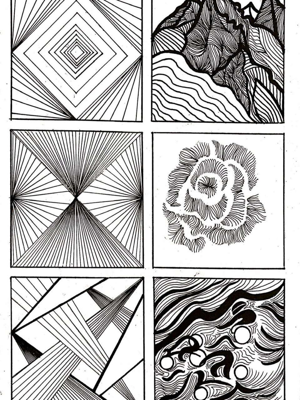 大一视觉传达平面构成作业 p1等点,差点,网点 p2直线,曲线 p3面 p4