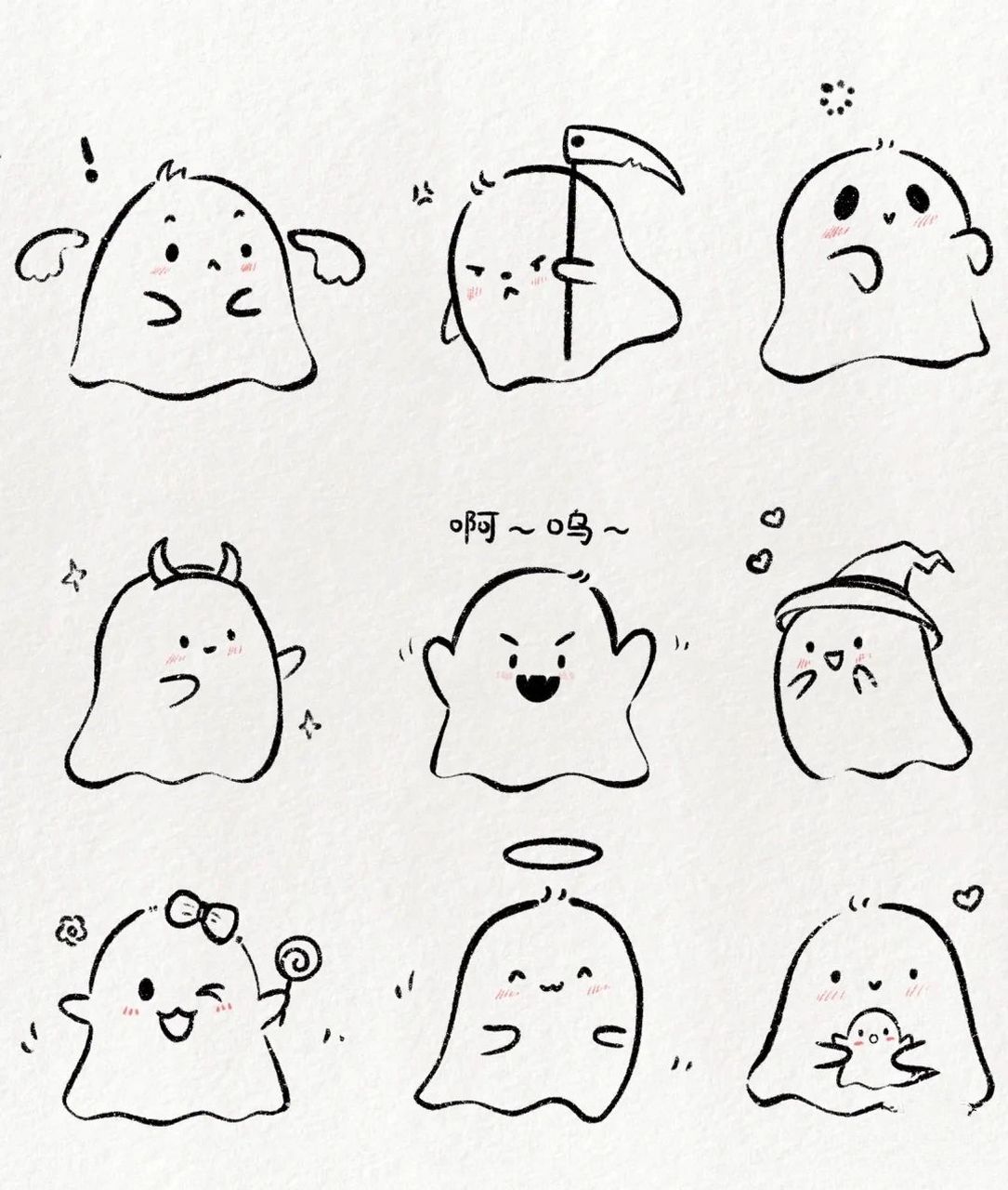 可爱恶魔简笔画 很可爱呀,快点学起来吧