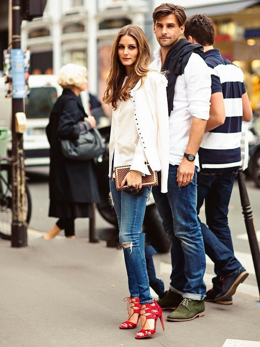 欧美明星情侣街拍丨明星穿搭 oliviapalermo奥利维亚.