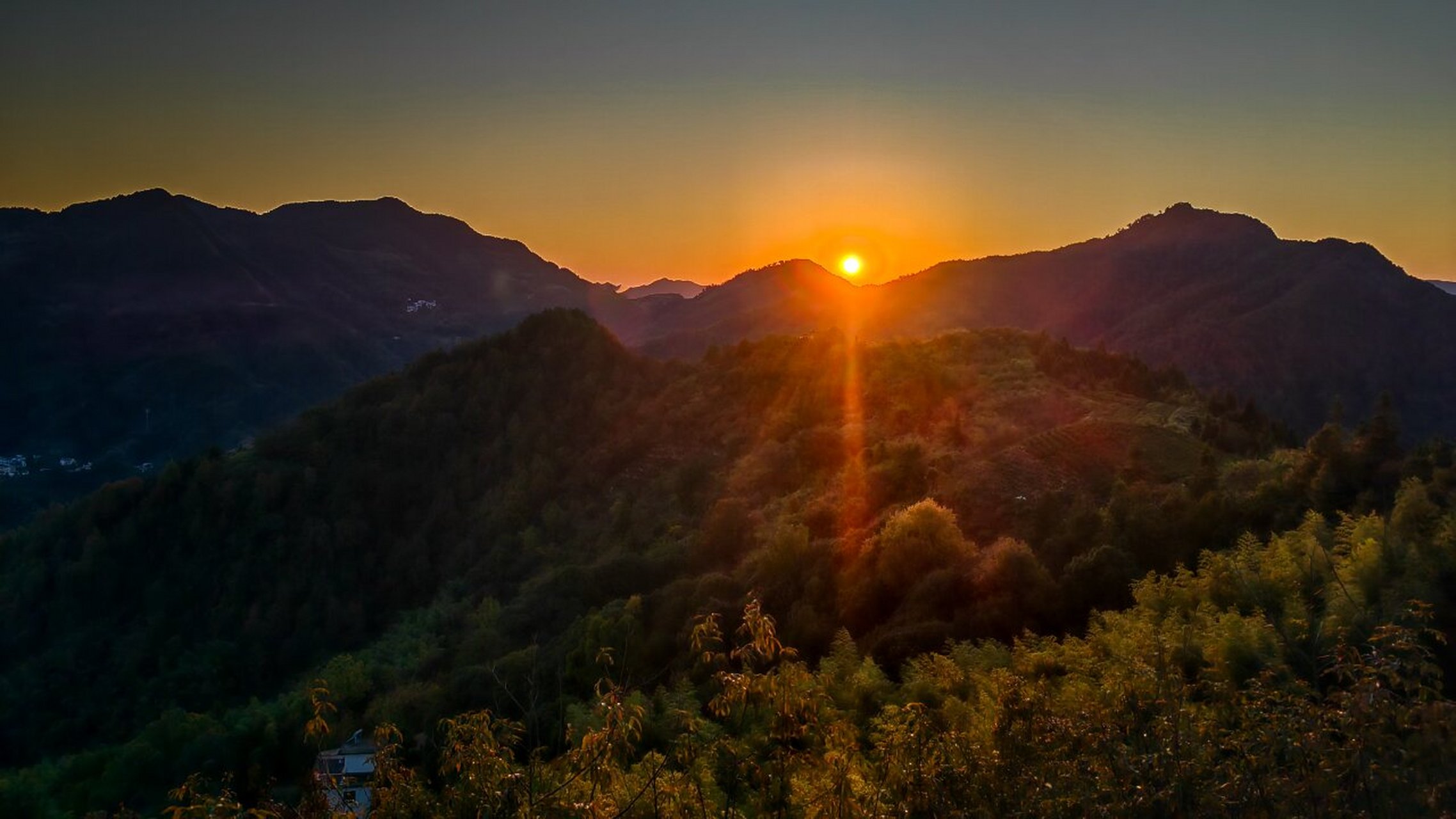 坡山云雾 安徽歙县坡山村,海拔410米,依山而建,常年云海笼罩,云端山村