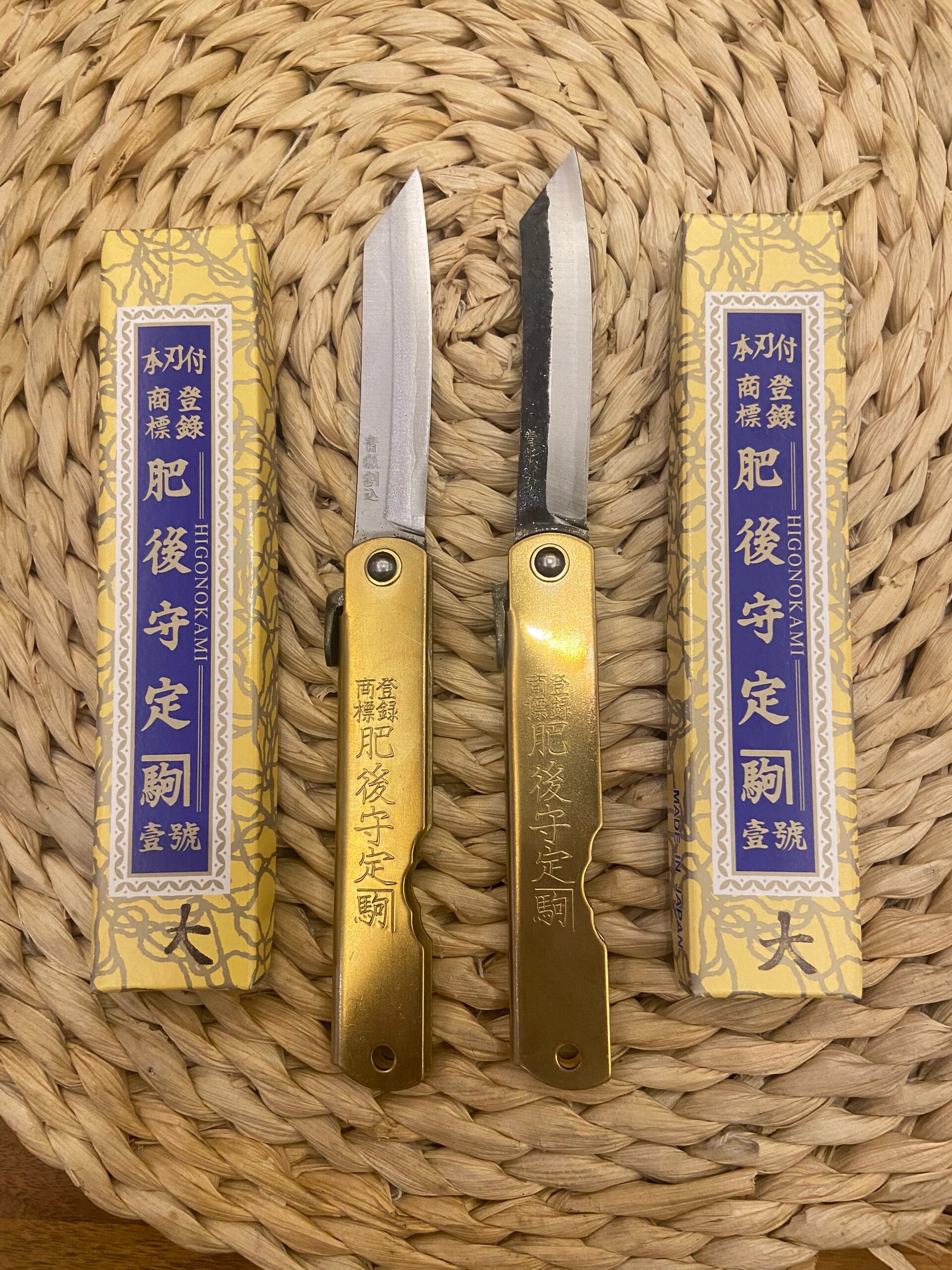 日本 肥厚守定驹 折叠刀