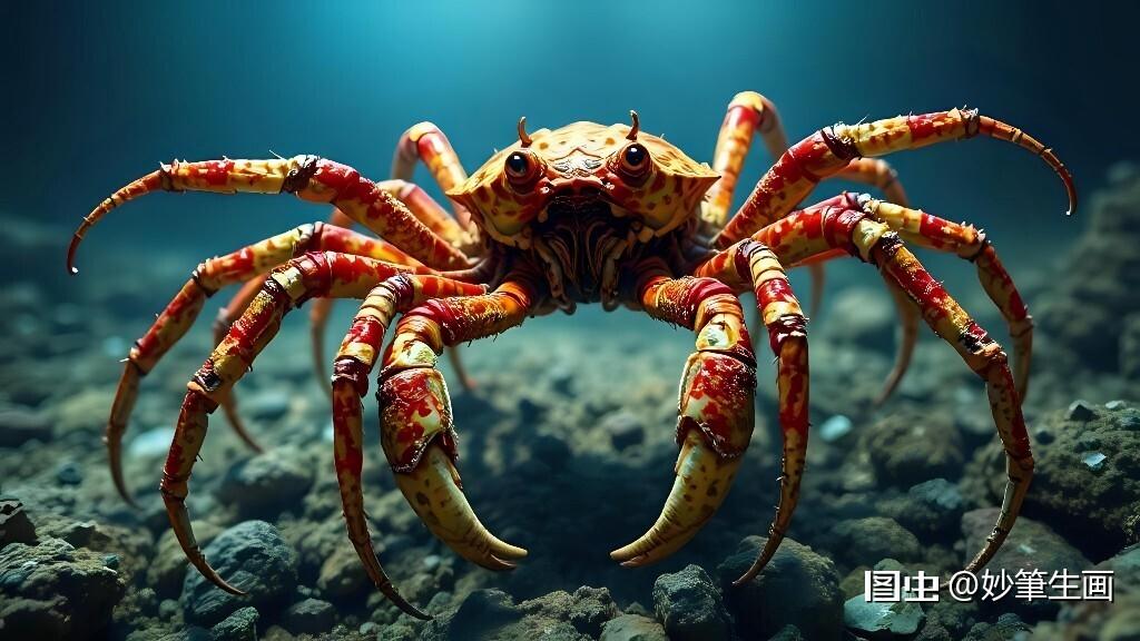 巨大的日本蜘蛛蟹是一种外形怪异的海洋蟹类