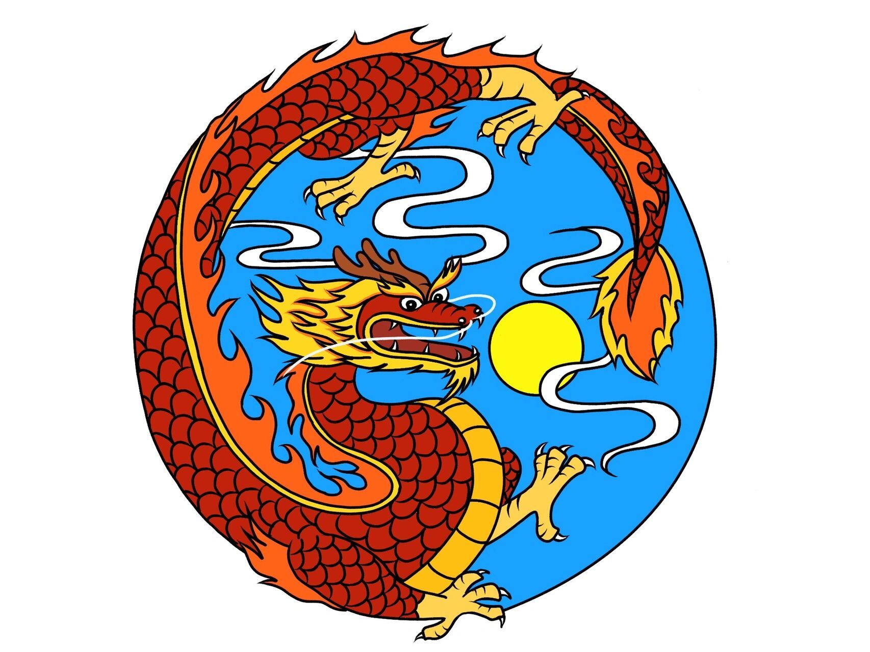 龙的简笔画 | 龙的传人 | 龙创意画 龙的创意画 先观察龙的组成部分