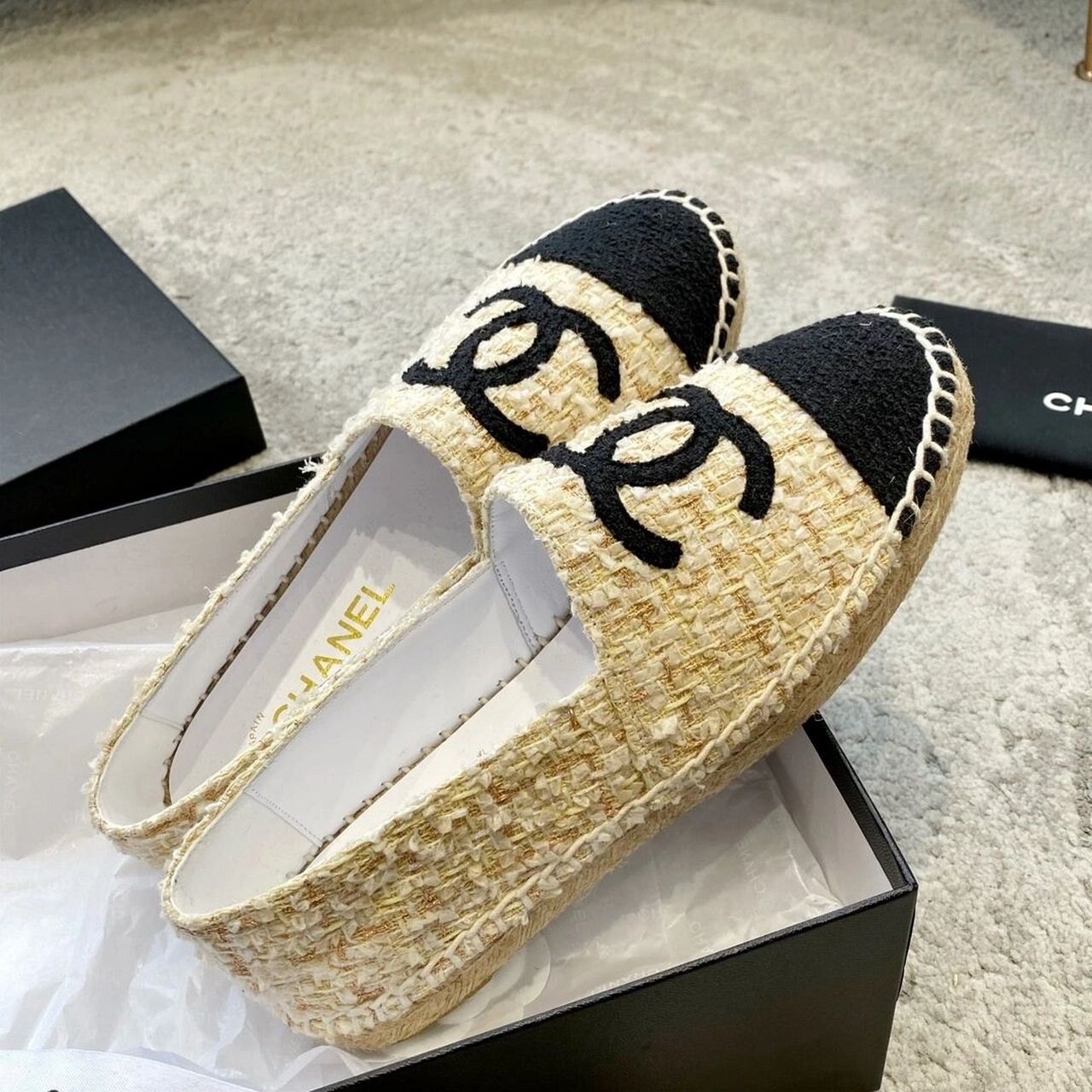 真的会夸这一款chanel渔夫鞋91 chanel渔夫鞋经典款  绝不会买错的