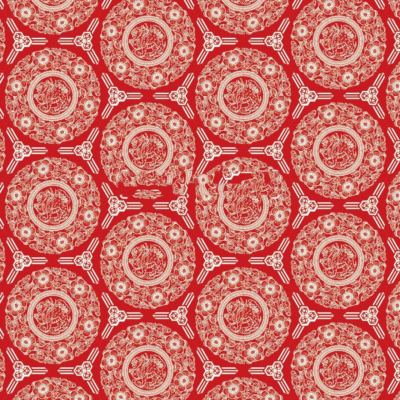 唐代文物二创——飞狮六瓣宝相花纹 图案参考了图3中的唐代鎏金飞狮宝