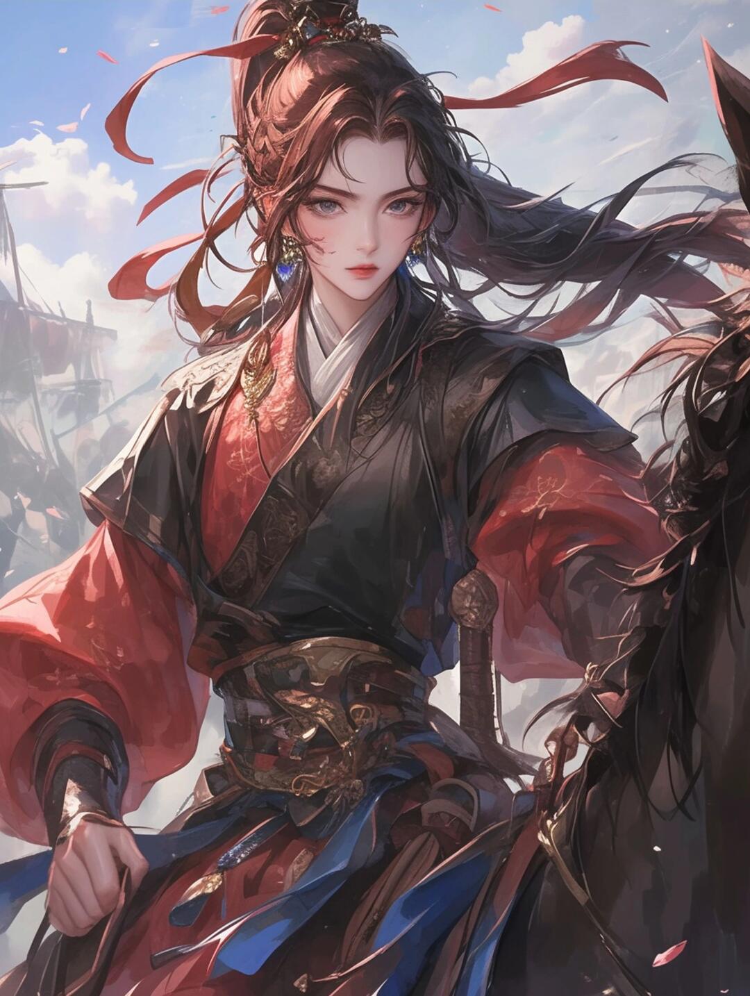 可商素材|古风女将军