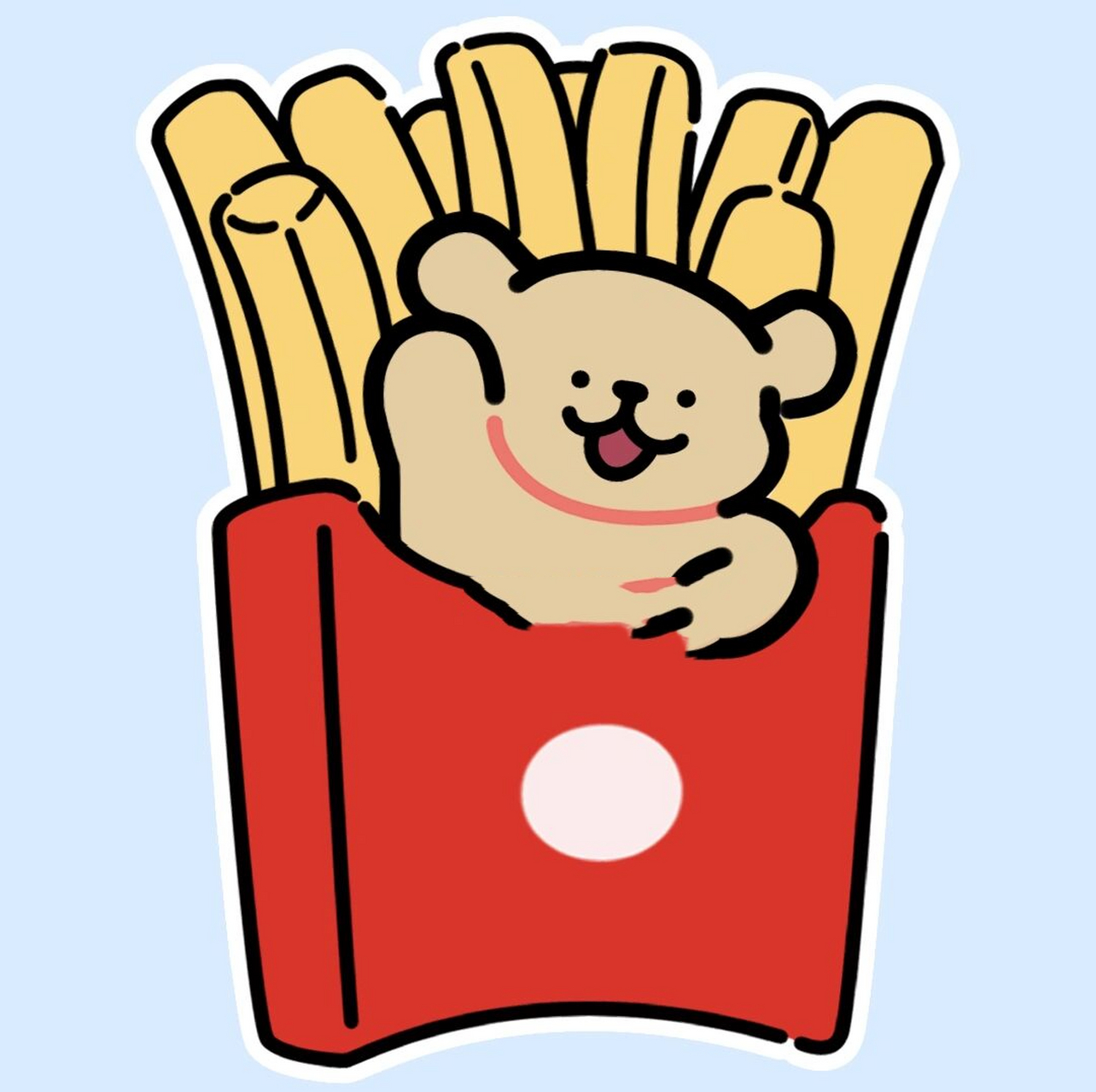 二创头像|汉堡狗92薯条狗93我全都要 线条小狗食物系列没有创作