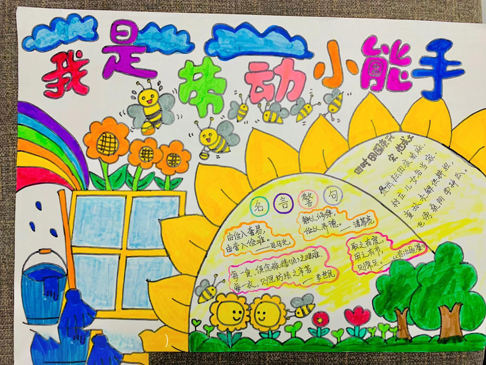 二年级手抄报 我是劳动小能手#二年级手抄报 我是劳动小能手