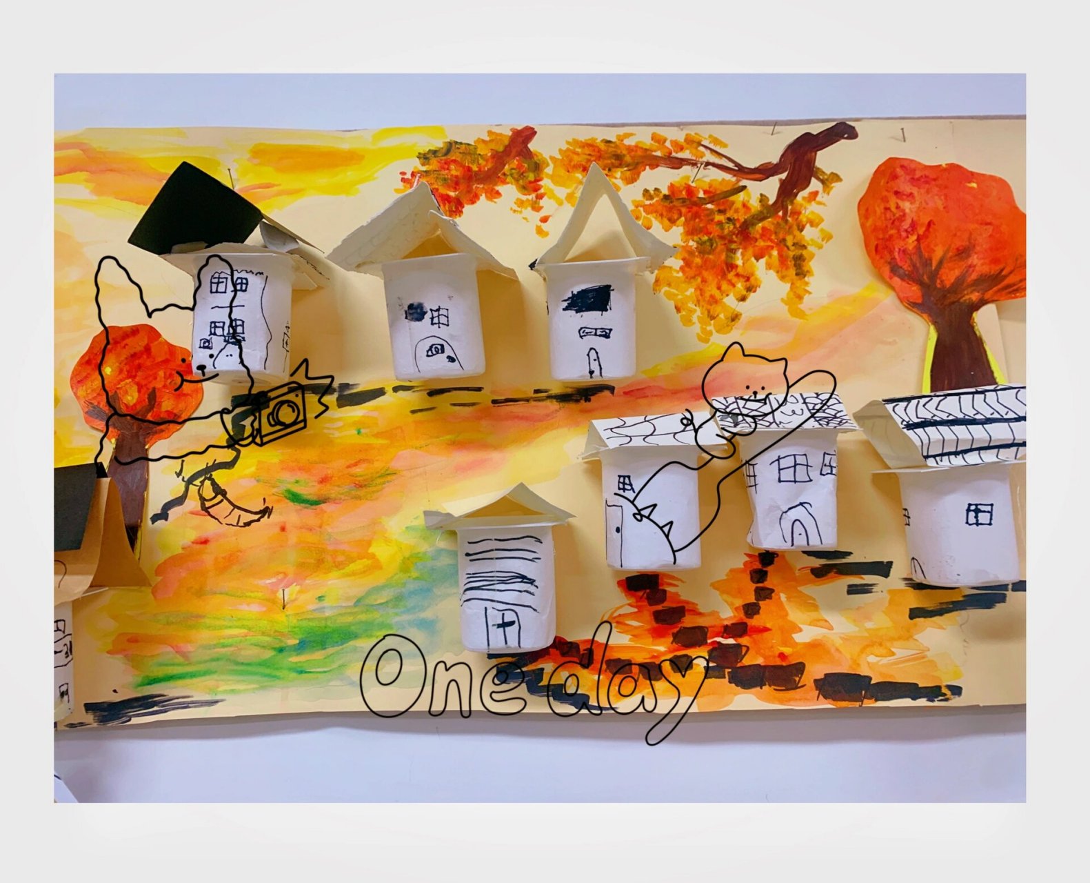 喝剩的酸奶盒来做个小房子吧 喝完的酸奶盒不要扔,这样做太美了#幼儿