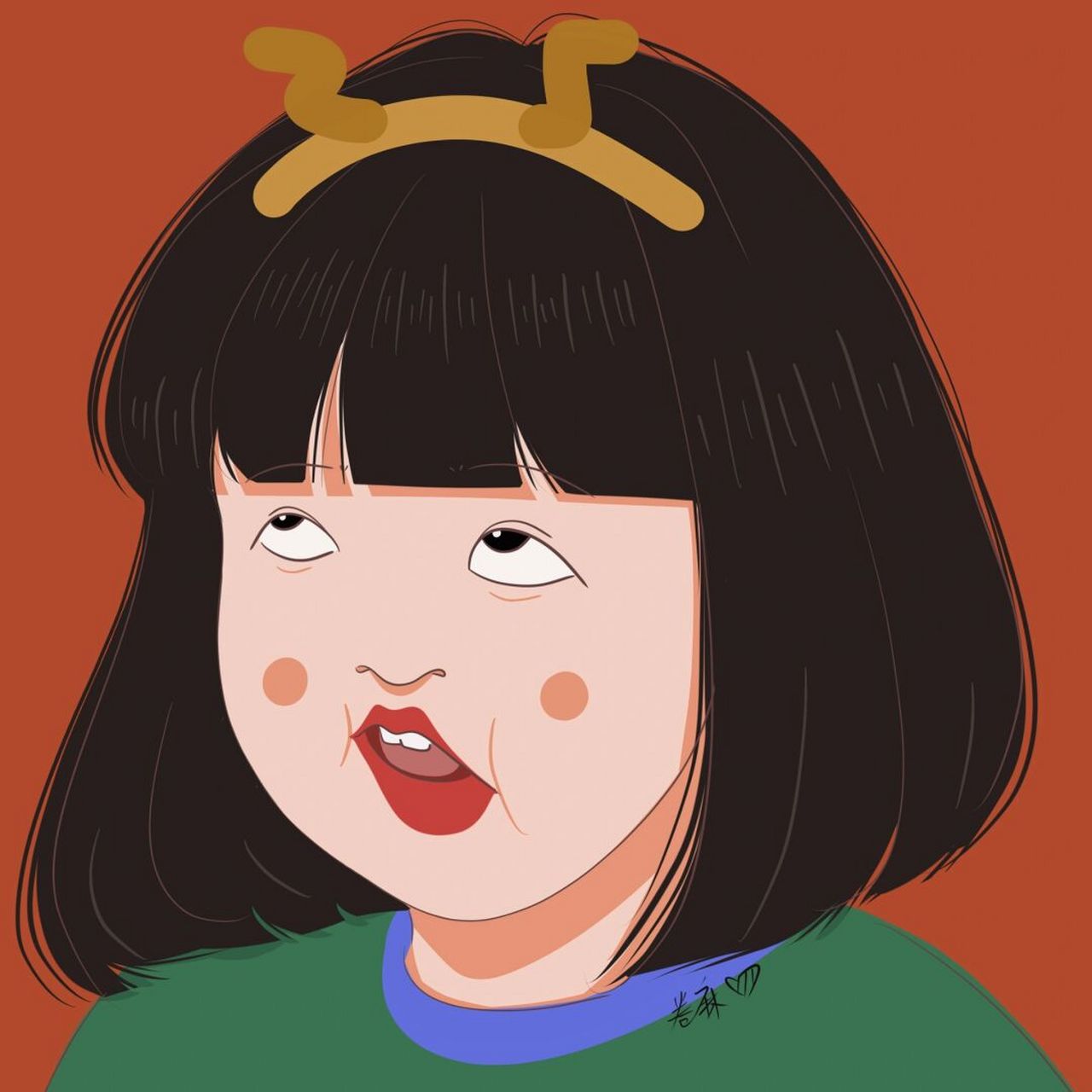 手绘头像# #插画头像# #头像约稿# #搞怪头像# #头像# #插画# #搞怪