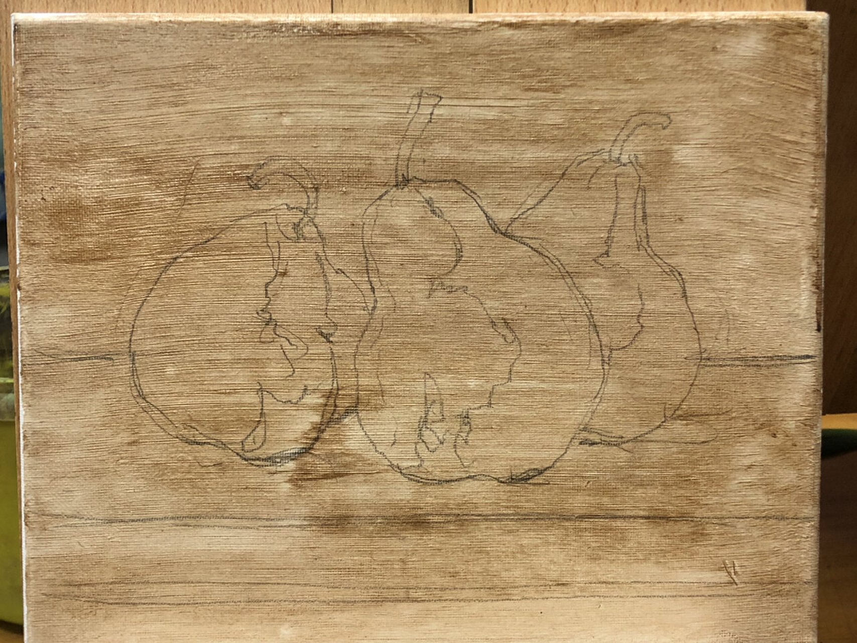 间接画法油画静物 油画直接画法与间接画法的最大区别就在于上色过程.
