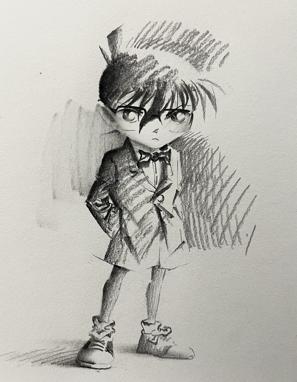 光影与线条的组合似乎创造出了一种全新的柯南 这么灵动又特别的柯 