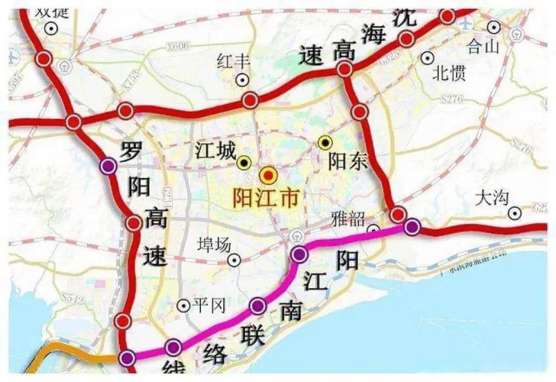 广东省规划中西部沿海高速公路,阳江市的发展再次被无限放大!