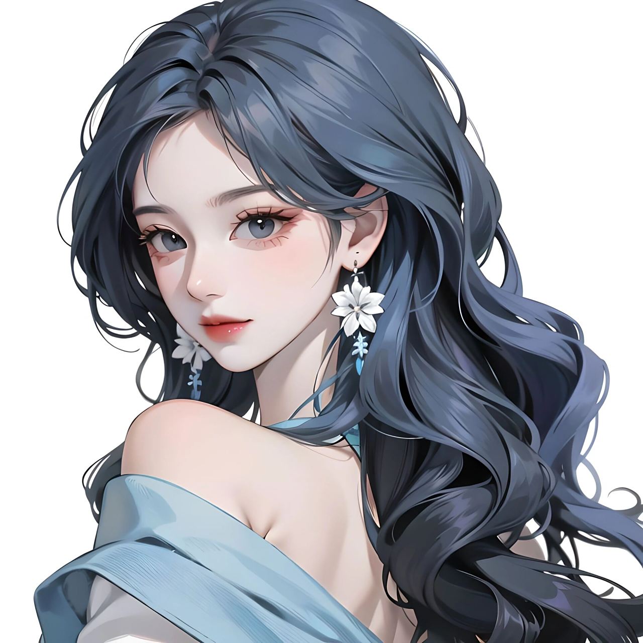 蓝色系女生头像|今天是一期明亮又忧郁的蓝 蓝色buff加满