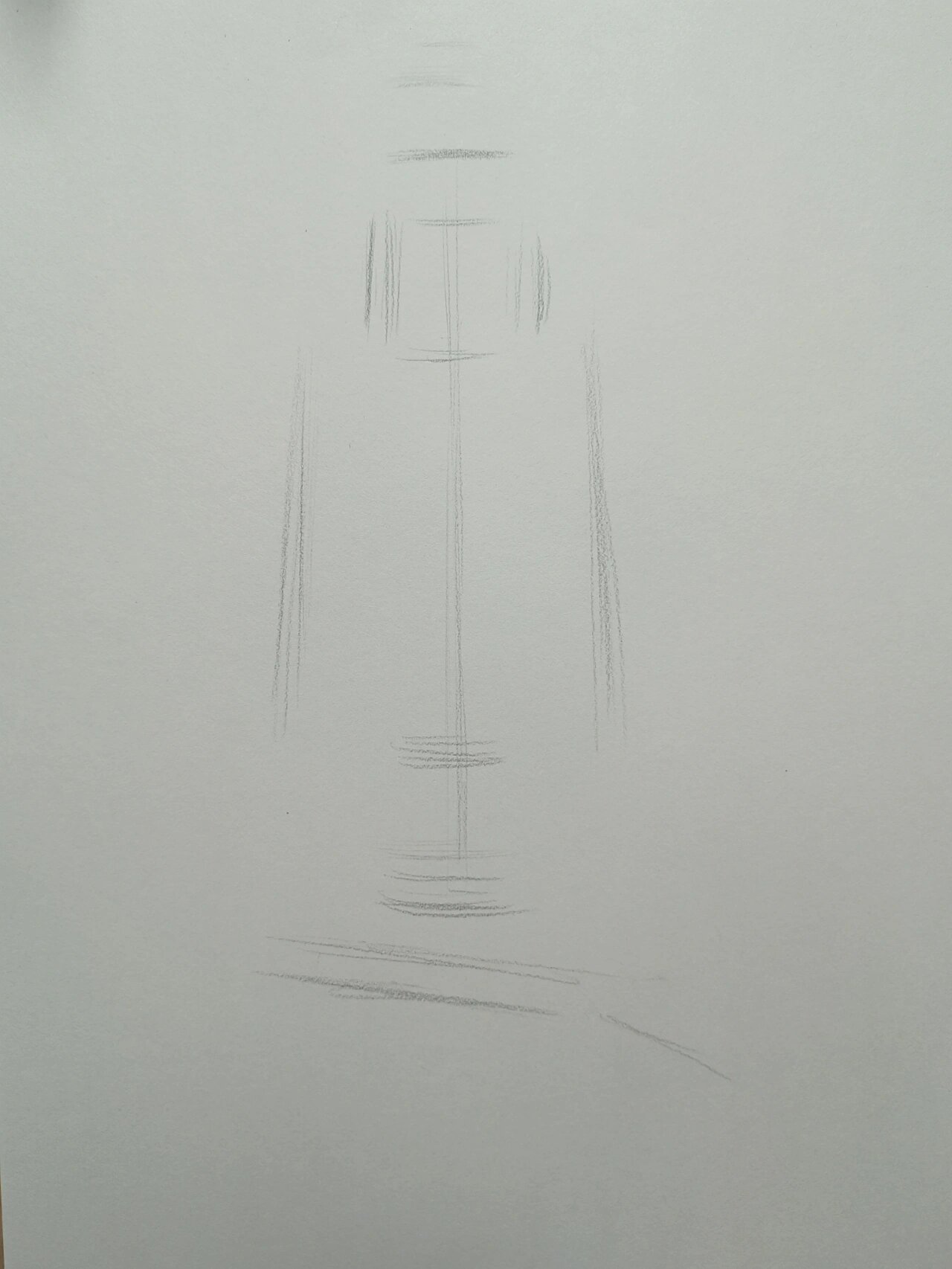 素描煤油灯过程图