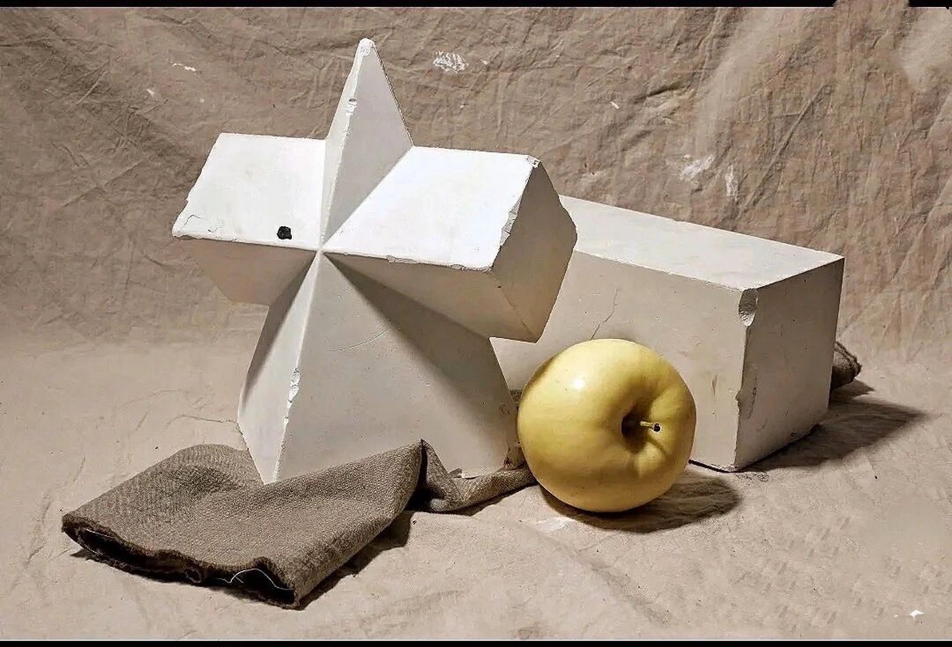 素描几何体写生图片