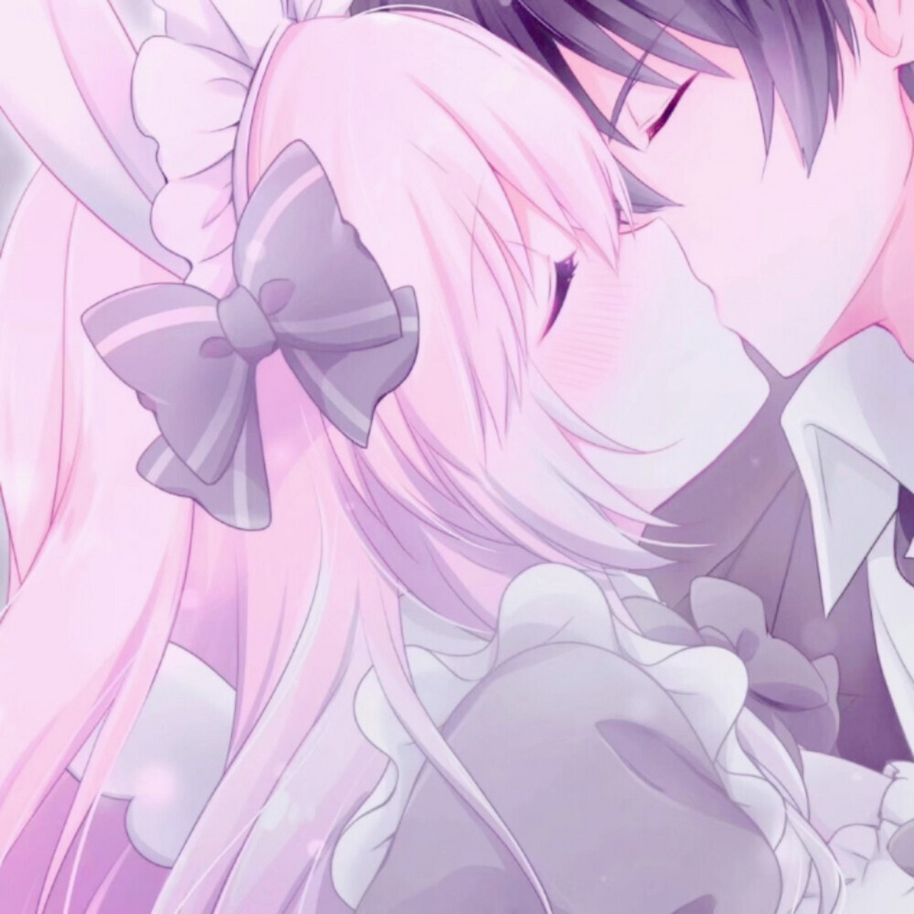 优质亲吻动漫情侣头像