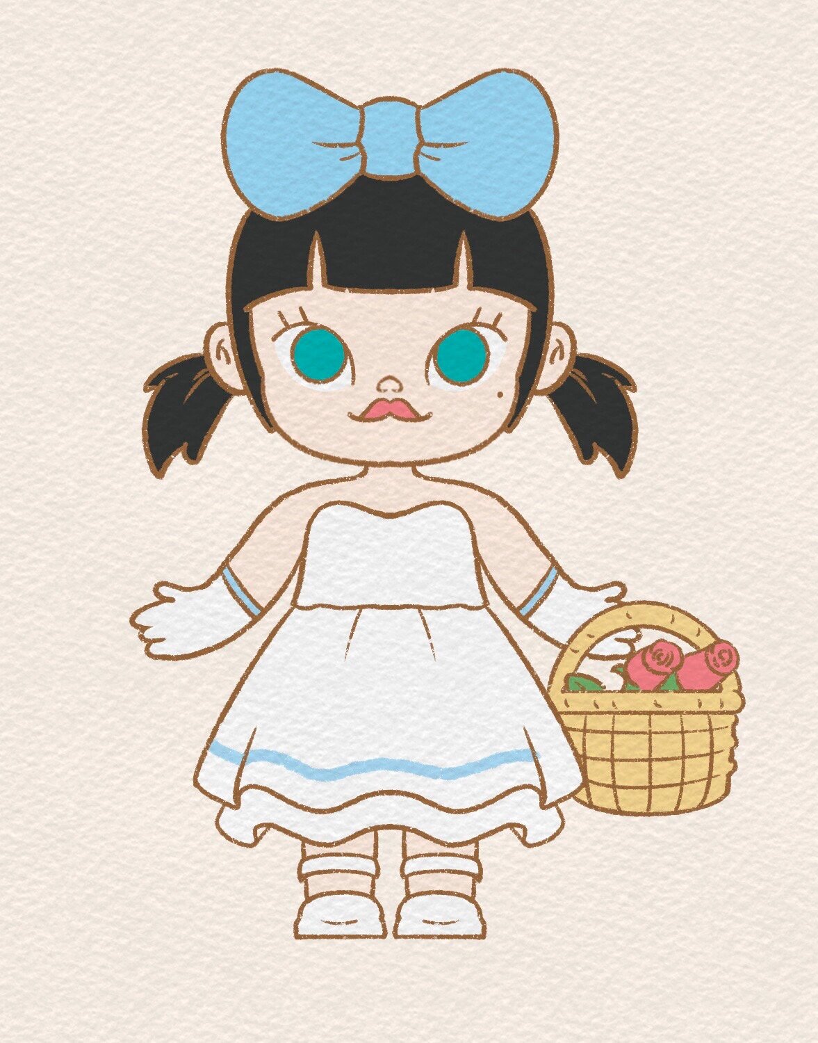 简笔画教程|泡泡玛特手绘|molly手绘|每日一画|手帐素材|盲盒手绘|零