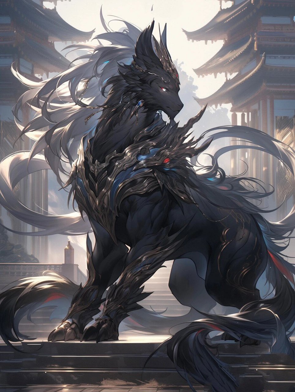 犼 [hǒu]传闻是龙族的克星7515|山海经·系列 犼,俗称为望天吼