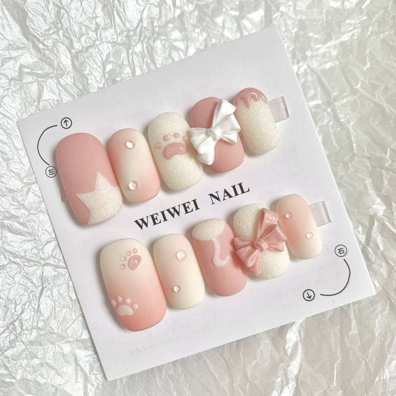 93可爱砂糖猫爪美甲