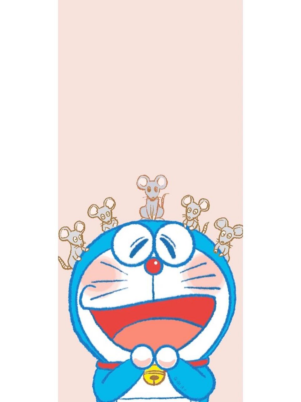 哆啦a梦壁纸,哆啦a梦与老鼠 绘图:哆啦的博物馆7015谢诗yi #哆啦a