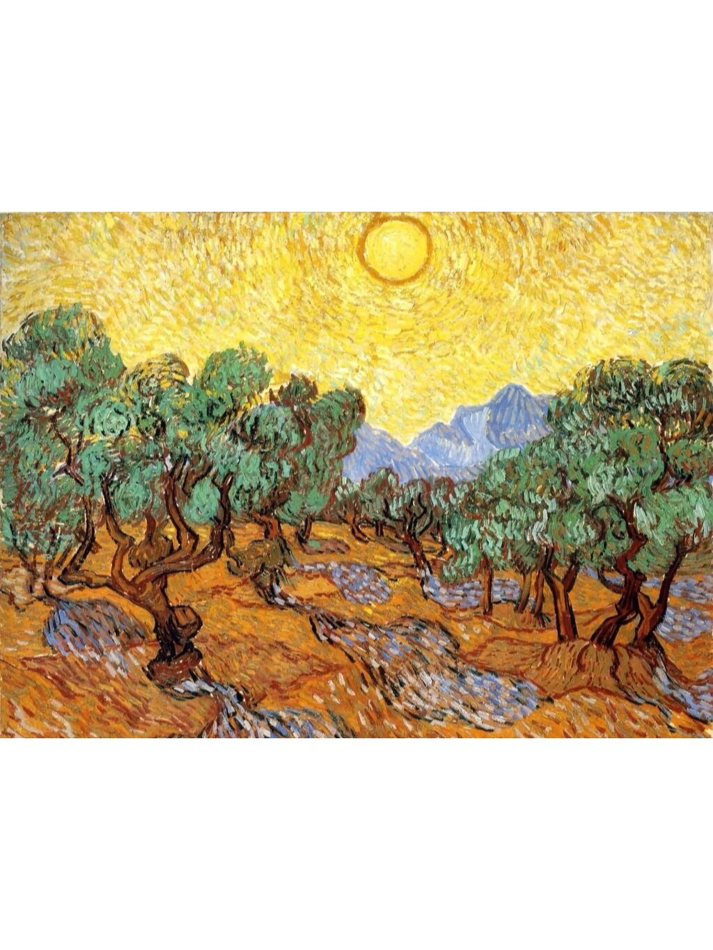 每日一画 | 名画鉴赏【黄色天空和橄榄树】 9393作品简介: 《有