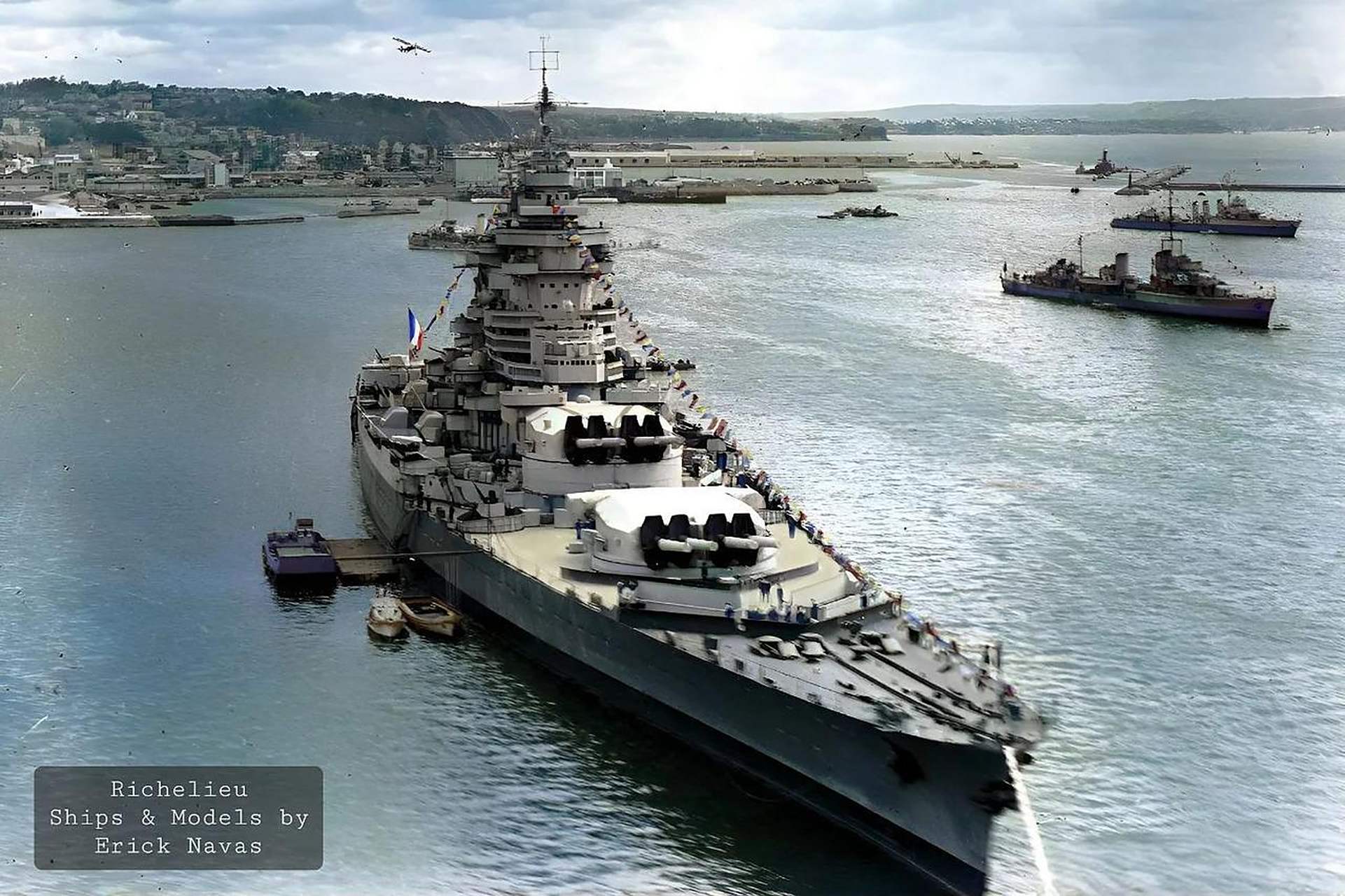 图1:黎塞留号战列舰. 图2:利托里奥号. 图3:爱达荷号.