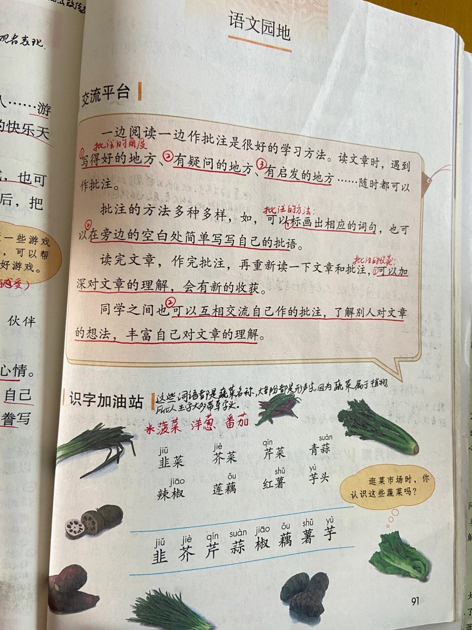 四年级上册语文语文园地六课堂笔记.