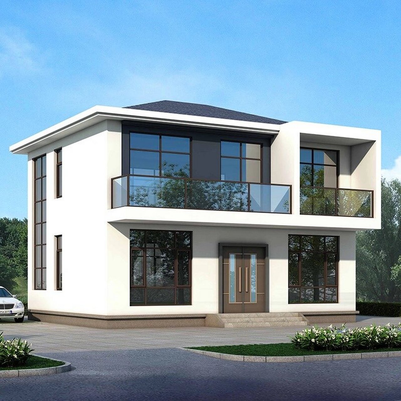 适合农村自建3款简单现代风格别墅推荐,造 最近粉丝留言想看简单一点