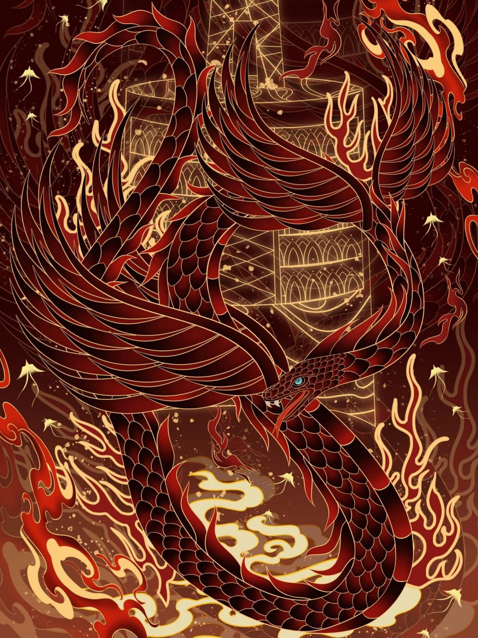 山海经异兽录之鸣蛇 《山海经·中次二经》记载:又西三百里,曰鲜山,多