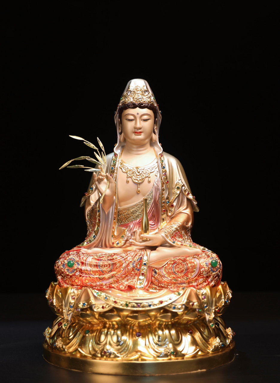 被问了n次的观世音菩萨,开脸真美,工艺yyds 观世音菩萨,庄严殊胜.