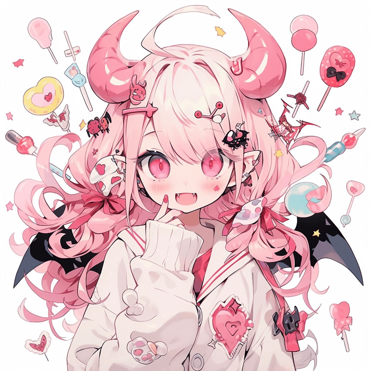 万圣节头像分享|粉毛小魅魔 4l自取噢!礼貌拿图