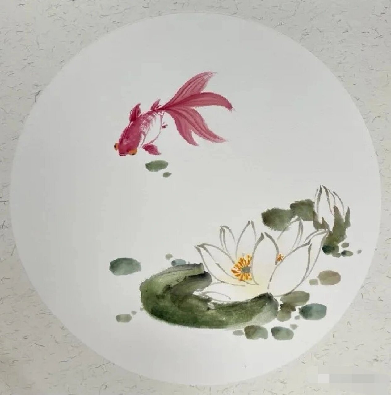 金鱼缸的画法—国画教程步骤图-笔记 《连年有余》答疑要点 1.