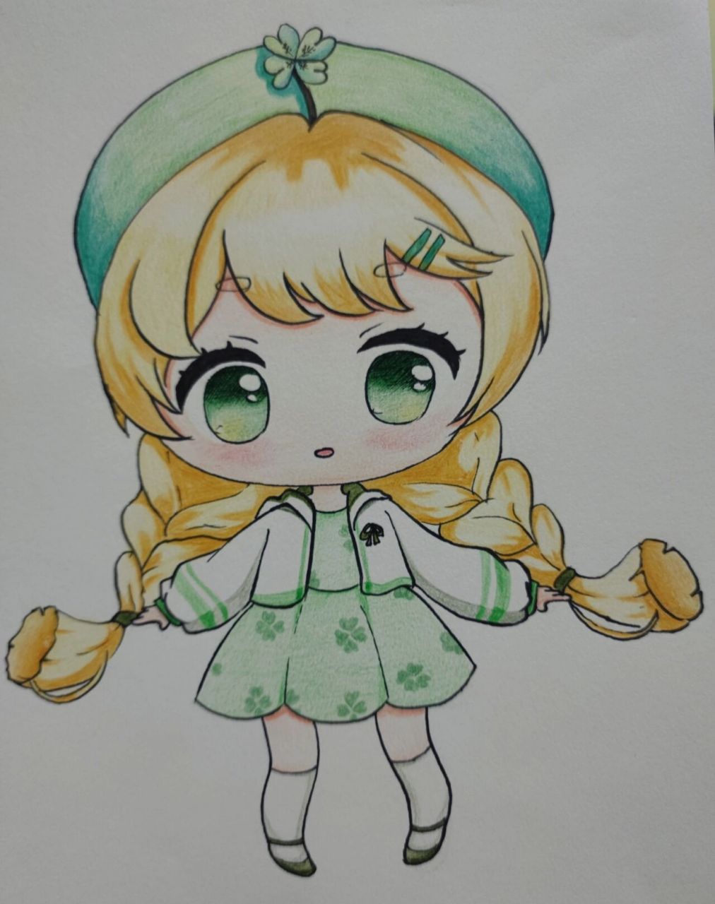 一些q版人物漫画 主要材料:素描纸,彩铅,勾线笔,橡皮