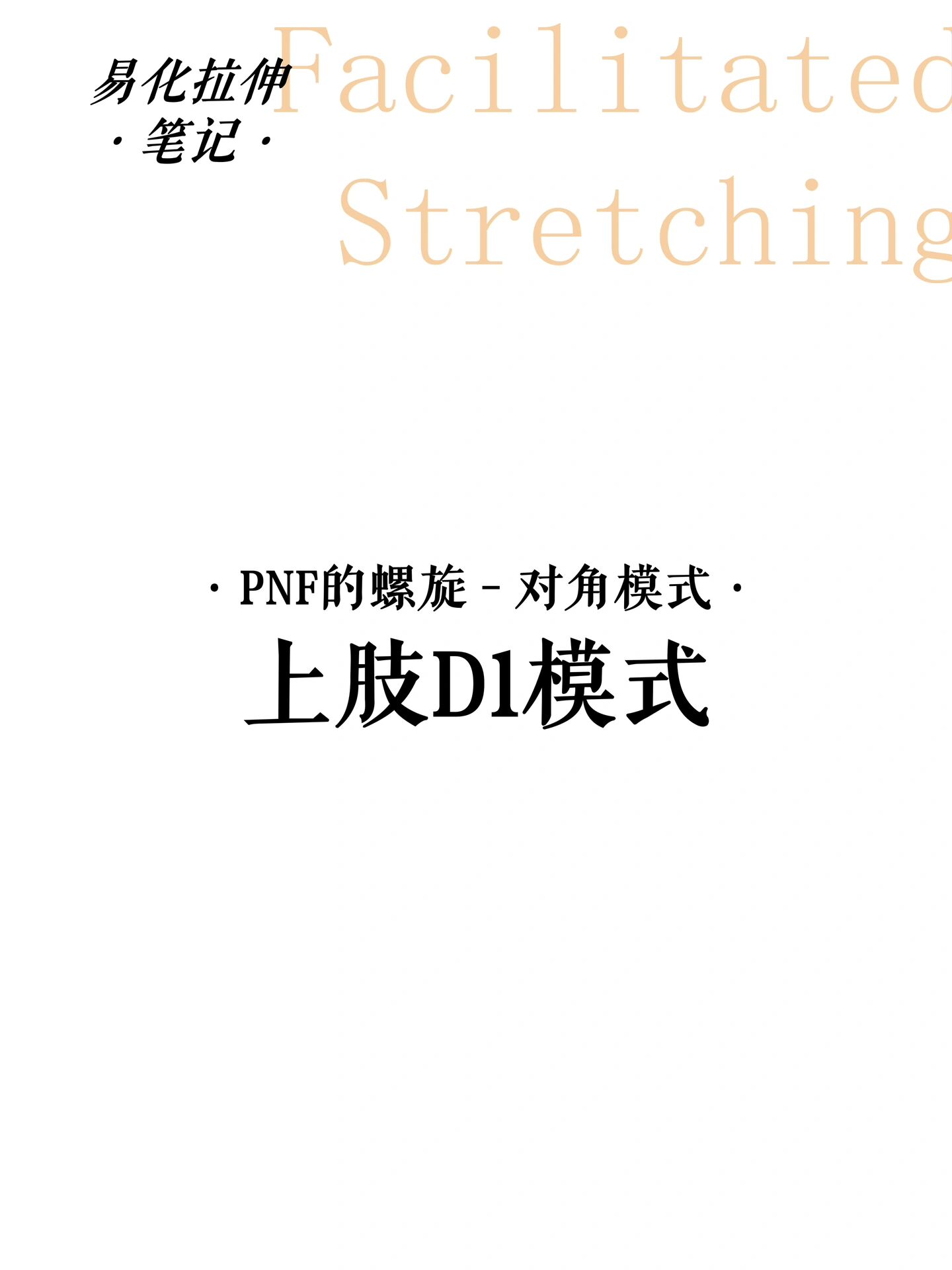 【pnf的螺旋-对角模式】上肢d1模式