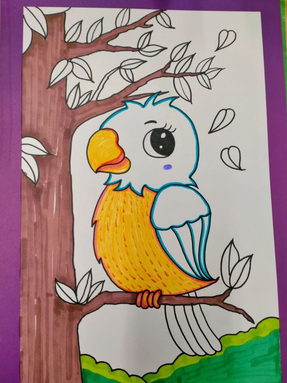 简笔画 创意画 鹦鹉