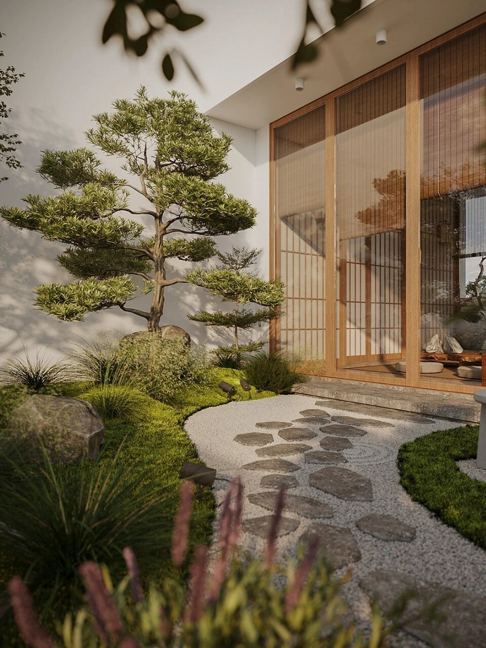 宁静和和谐为核心,再加上精心设计的元素,能够为你的院子增添许多亮点