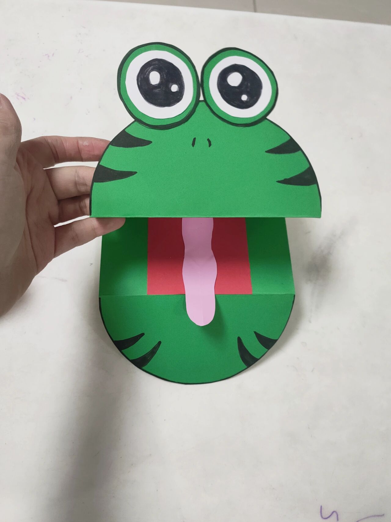 幼儿园卡纸动物手偶