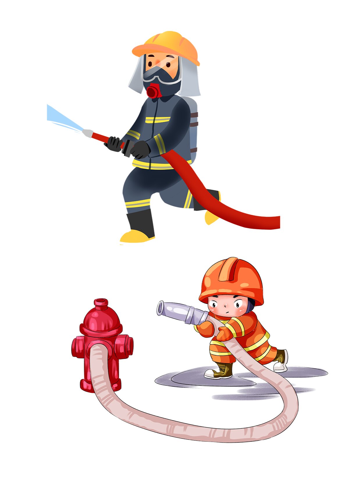 02卡通消防员免扣素材分享